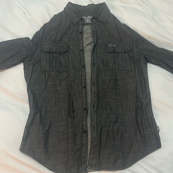DKNY Jeans 100% Cotton button up long sleeve shirt - Picture 2 of 7